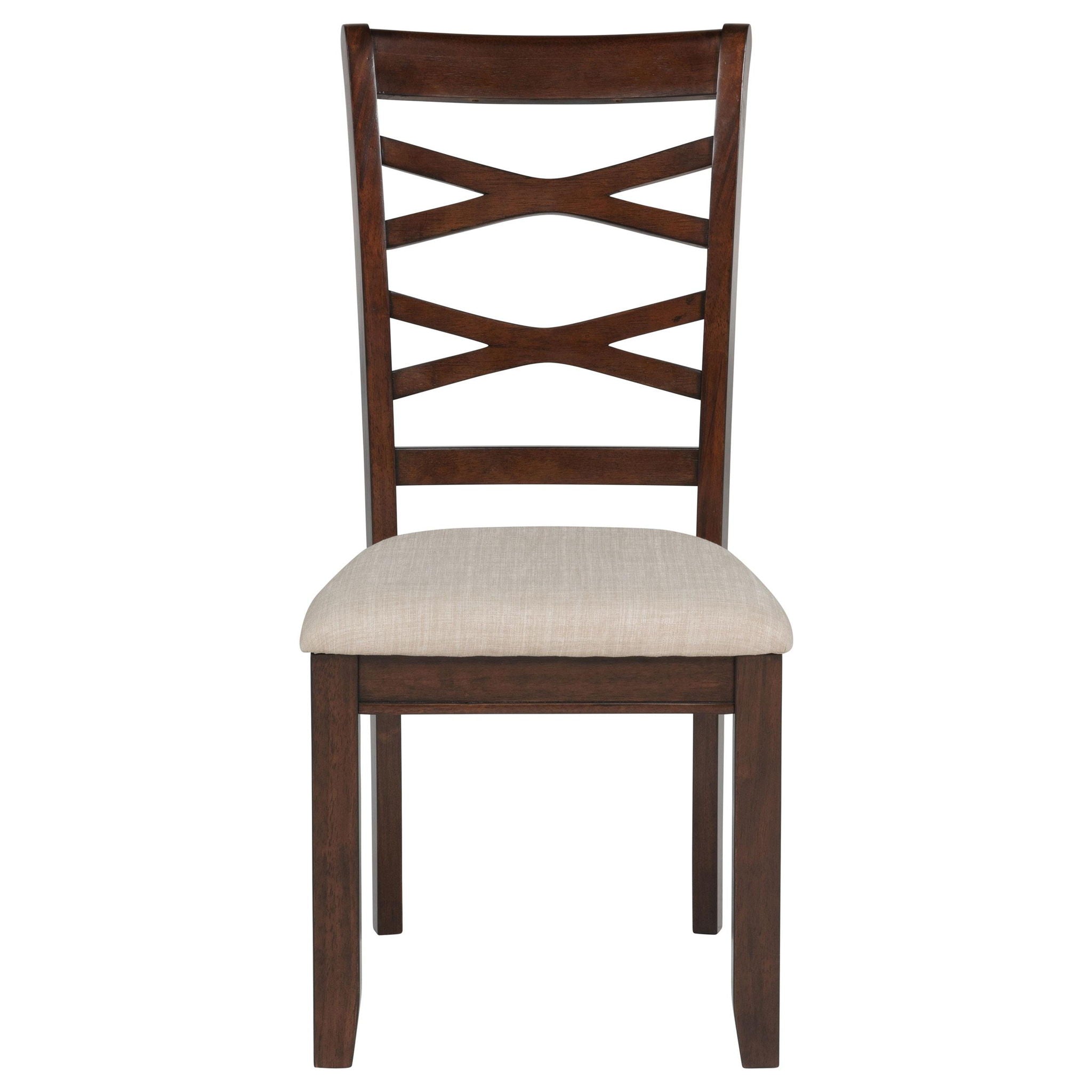 Barton 5-piece Round Wood Dining Table Set Dark Brown