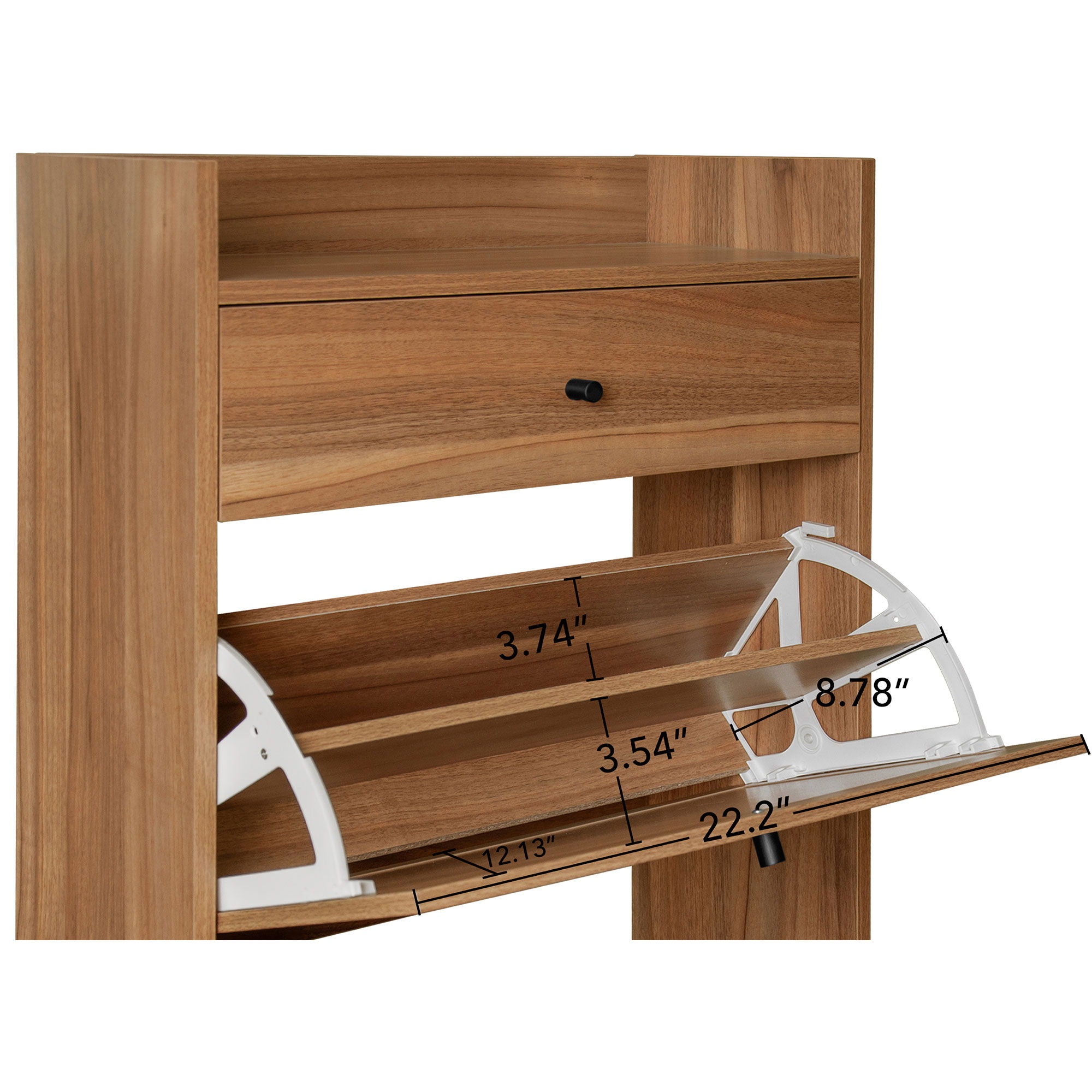 Allen - Rattan 2 Door 1 Drawer Cabinet Shoe Rack For Entrance