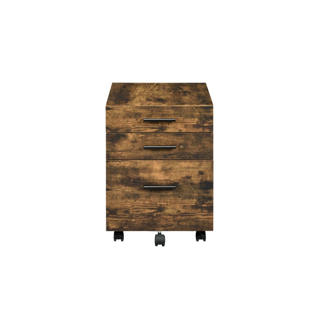 ACME Abner - File Cabinet - Weathered Oak | Meri Furniture