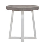 Liberty Furniture Palmetto Heights - Round End Table - White | Meri Furniture