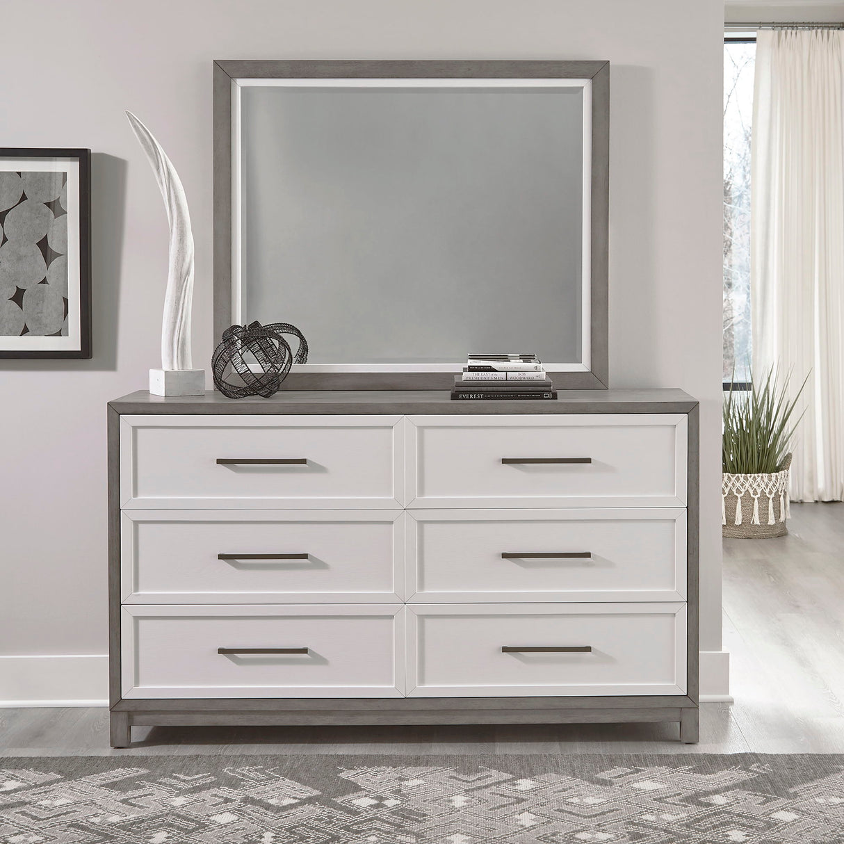 Palmetto Heights - Dresser & Mirror - White