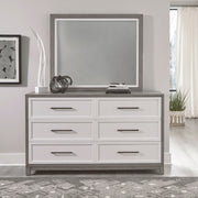 Liberty Furniture Palmetto Heights - Dresser & Mirror - White | Meri Furniture