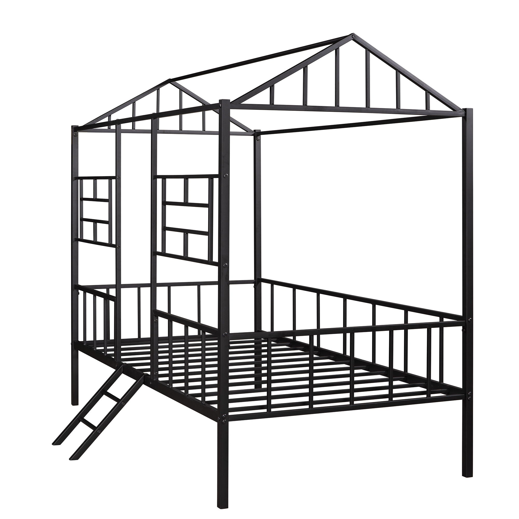 House Bed Frame With Slatted Support, No Box Spring Needed