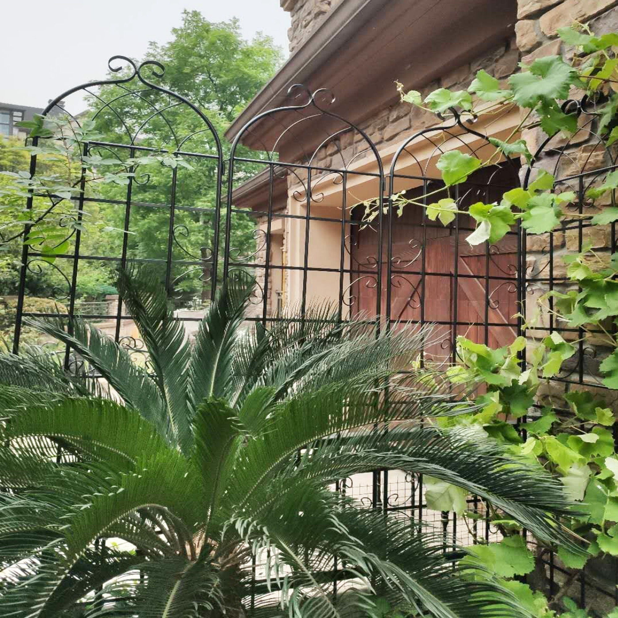 Metal Garden Rustproof Trellis For Climbing Plants Outdoor Flower Support