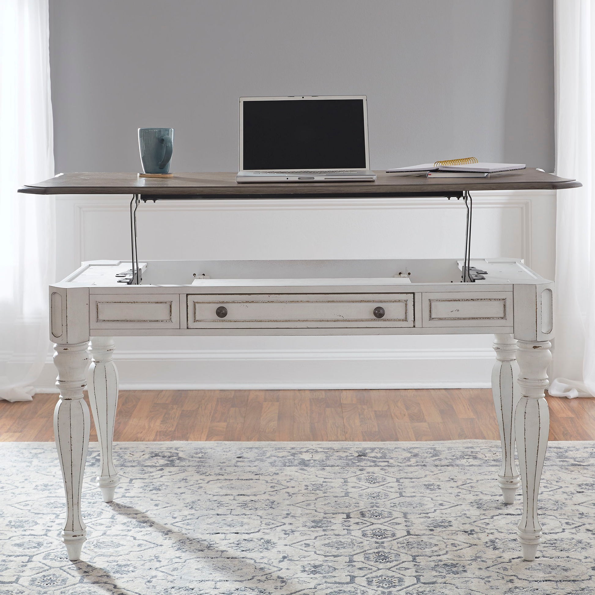 Liberty Furniture Magnolia Manor - Lift Top Writing Desk - White | Meri Furniture