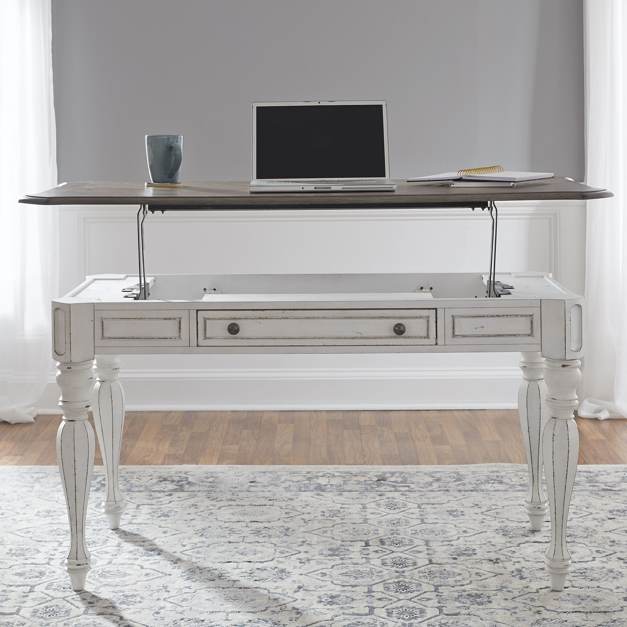 Liberty Furniture Magnolia Manor - Lift Top Writing Desk - White | Meri Furniture
