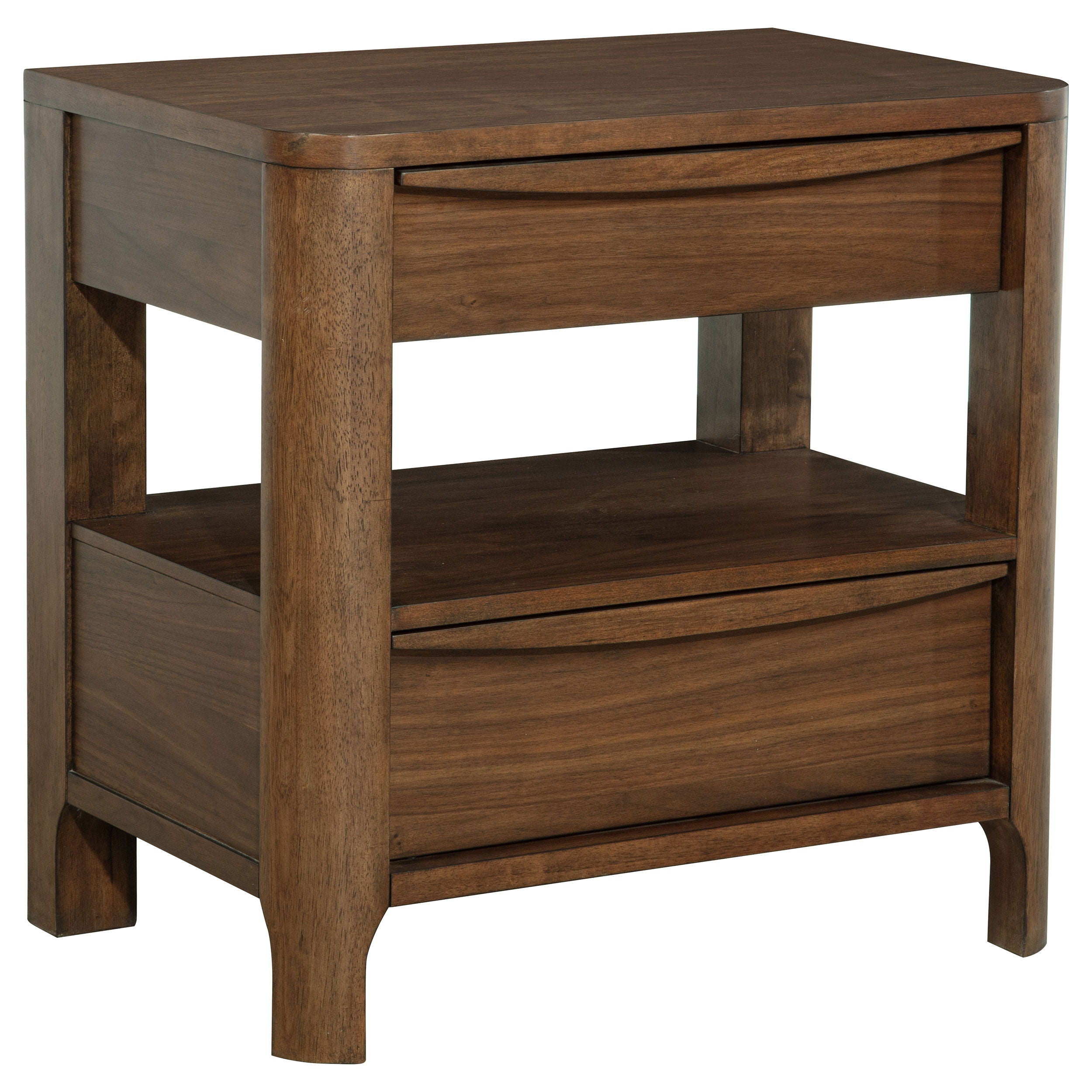Coaster Fine Furniture Maderia - 2-Drawer Nightstand Bedside Table - Walnut | Meri Furniture