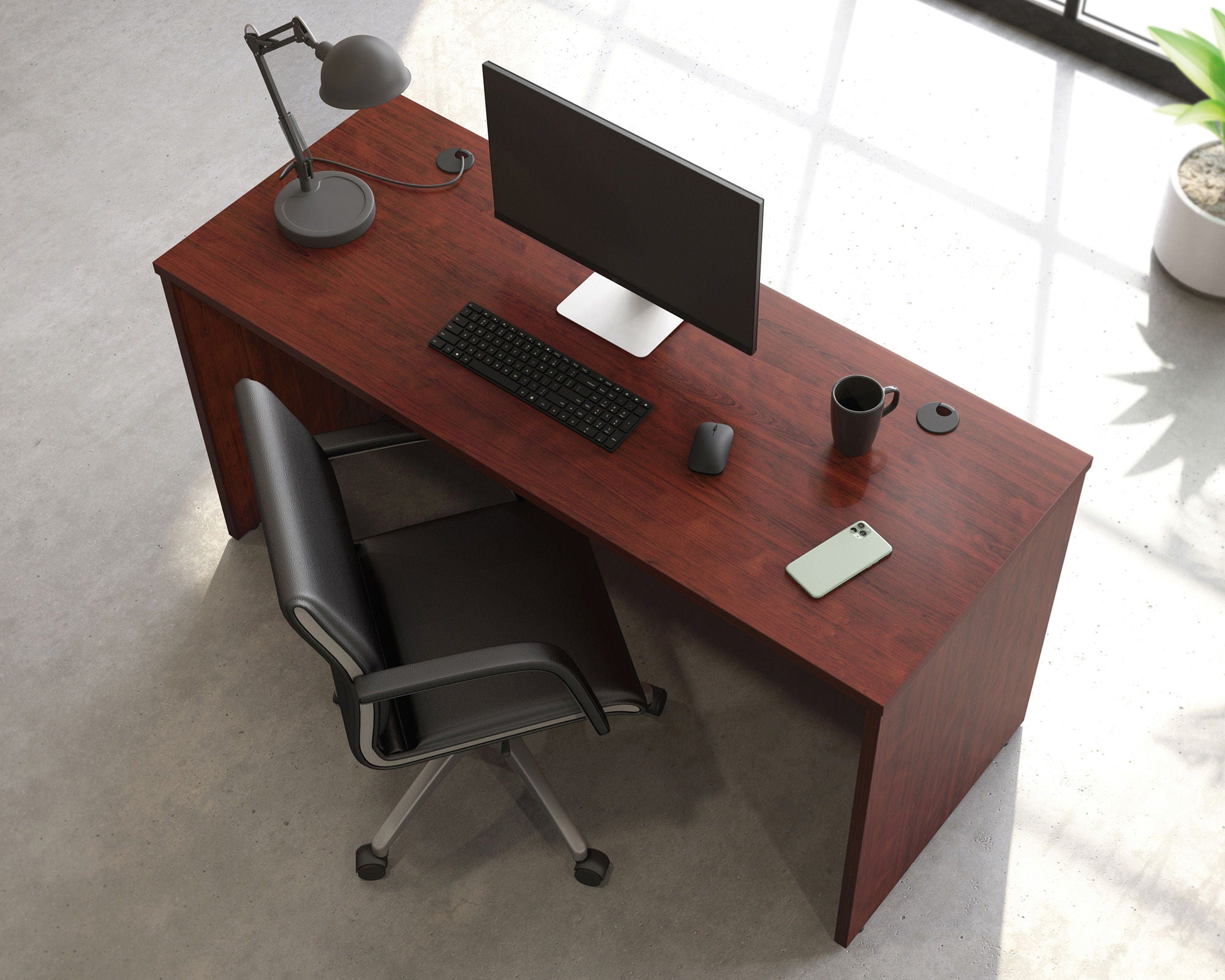 Commercial Desk 60" x 24" in Classic Cherry