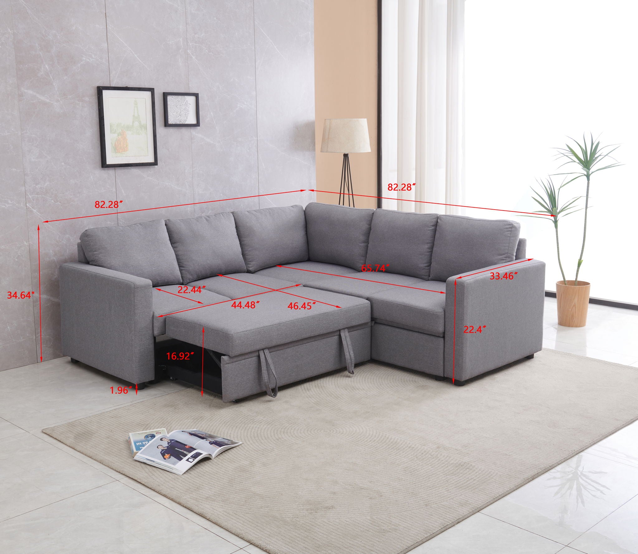 Comfort Design Sectional Sofa Bed