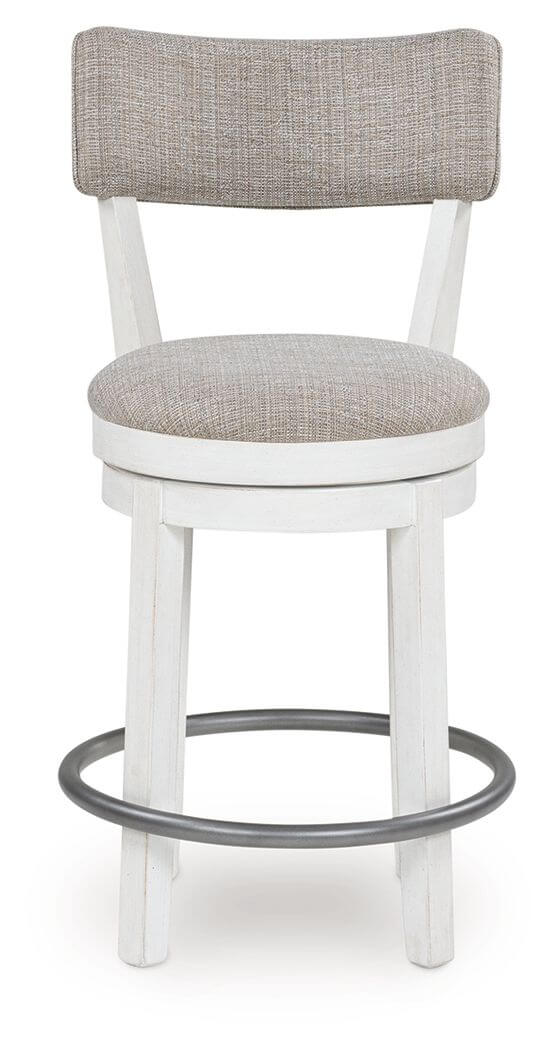 Robbinsdale - Upholstered Swivel Barstool (Set of 2) - Antique White