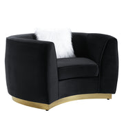 ACME Achelle - Chair - Black Velvet | Meri Furniture