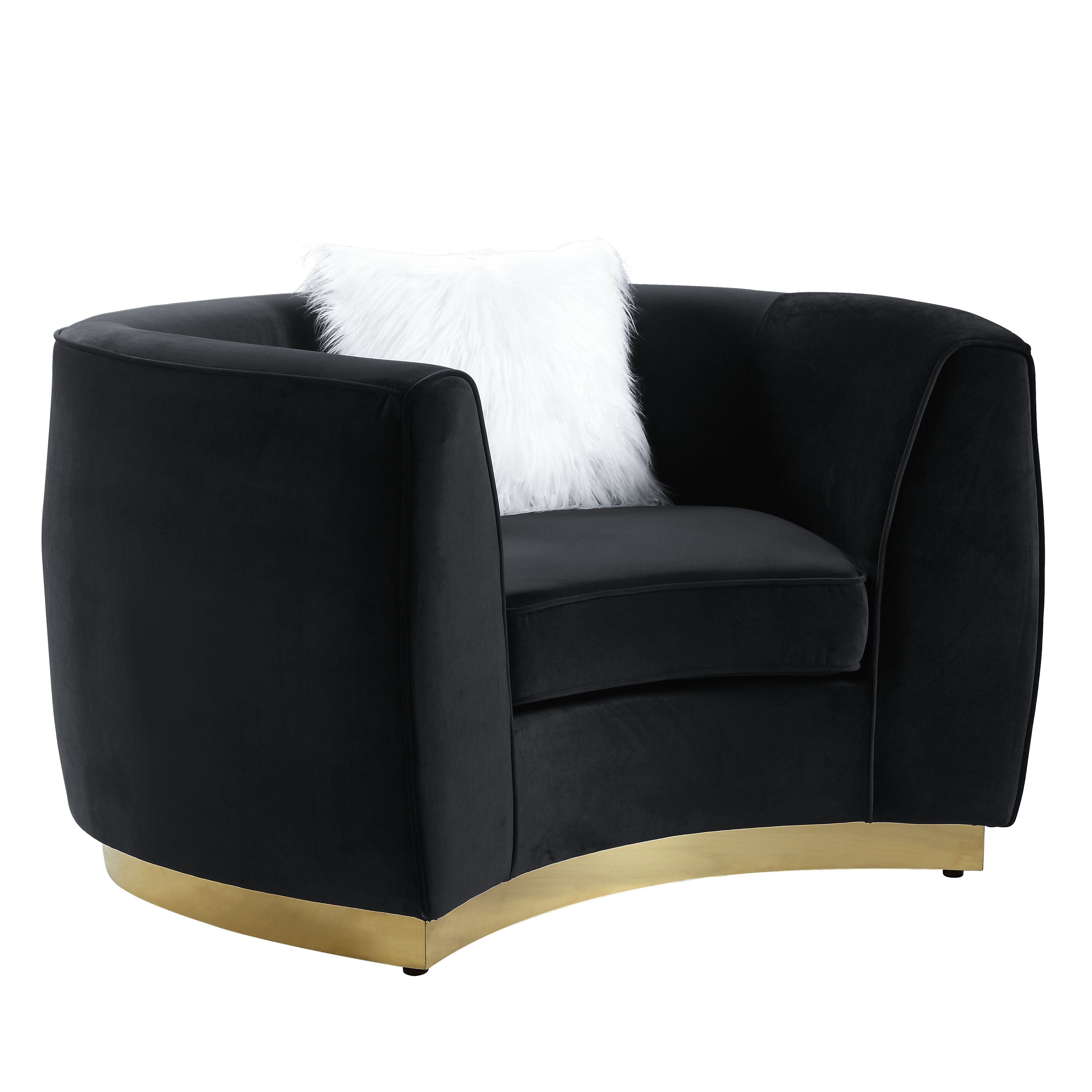 ACME Achelle - Chair - Black Velvet | Meri Furniture