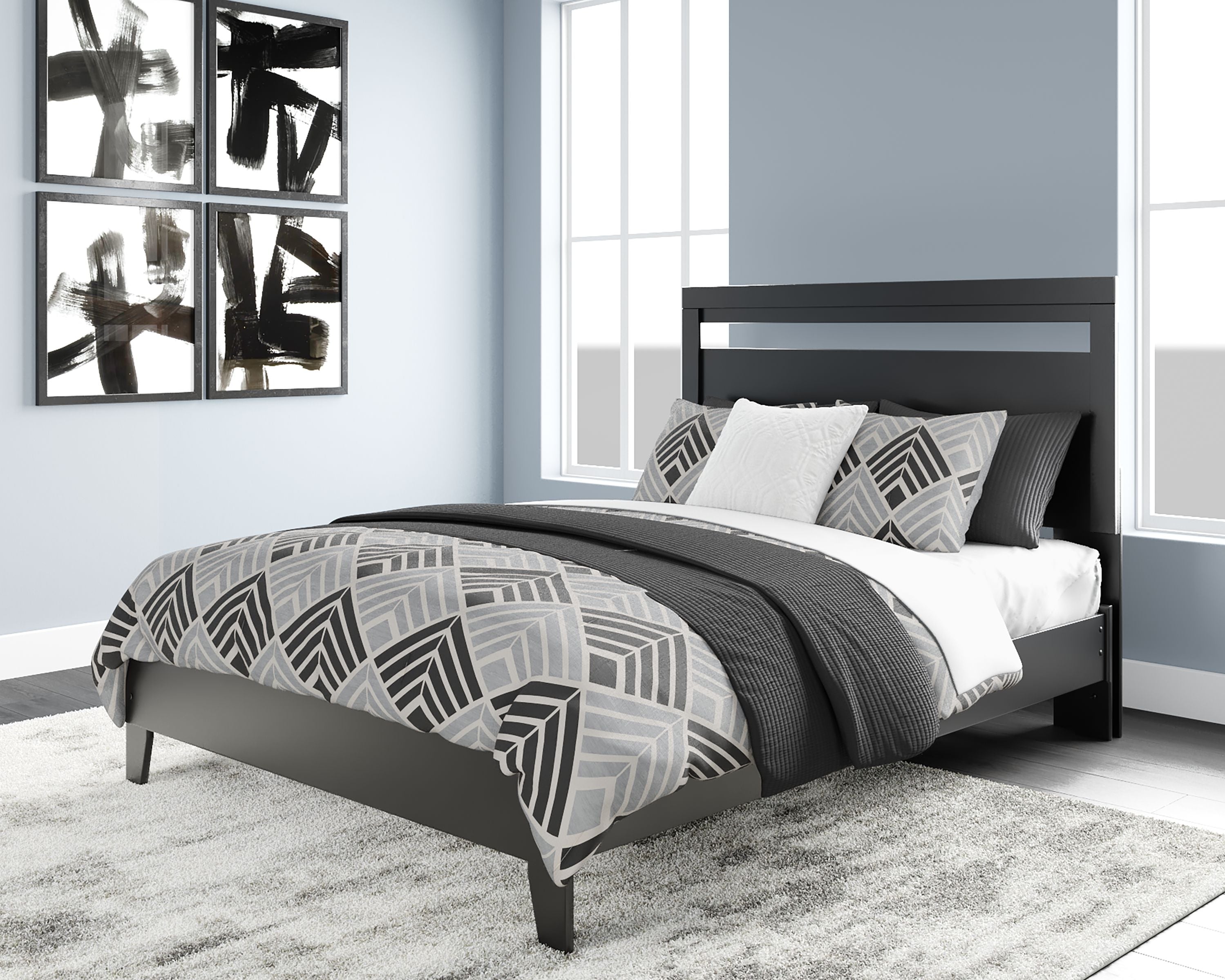 Signature Design by Ashley® Finch - Panel Platform Bed | Meri Furniture