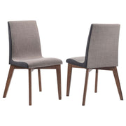 Coaster Fine Furniture Redbridge - Upholstered Dining Side Chair (Set of 2) - Natural Walnut | Meri Furniture