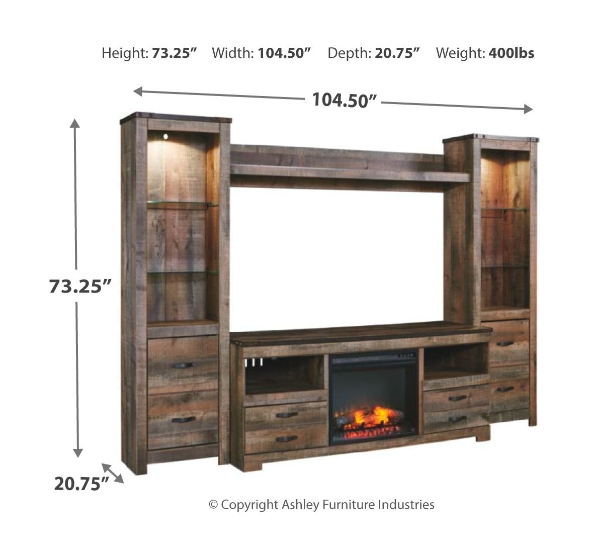 Signature Design by Ashley® Trinell - Entertainment Center | Meri Furniture