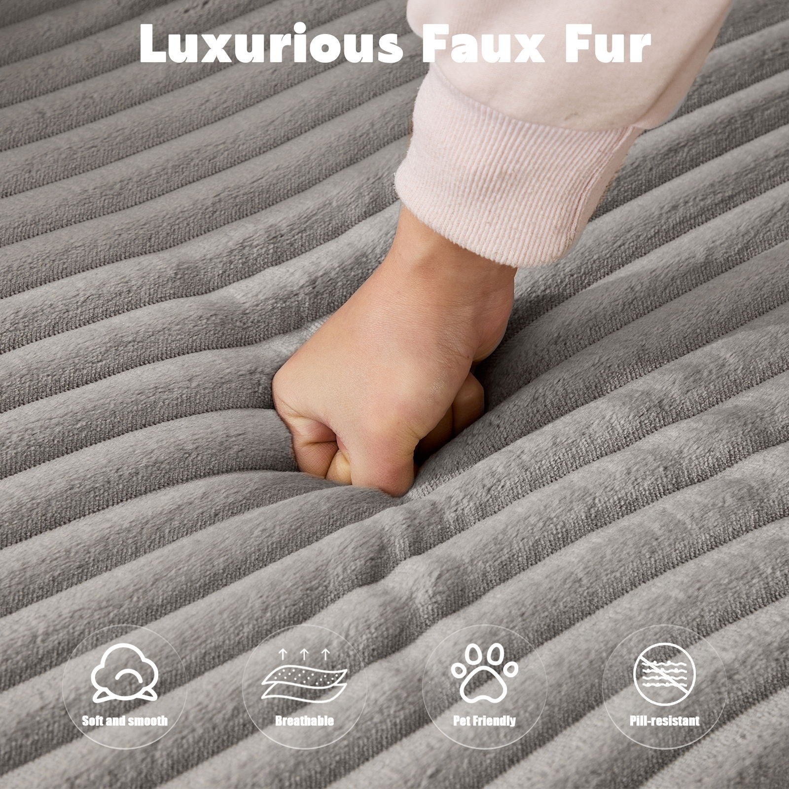 Compression Sectional Couch With Comfy Chaise, Boneless L Shape Sofa With Deep Seat