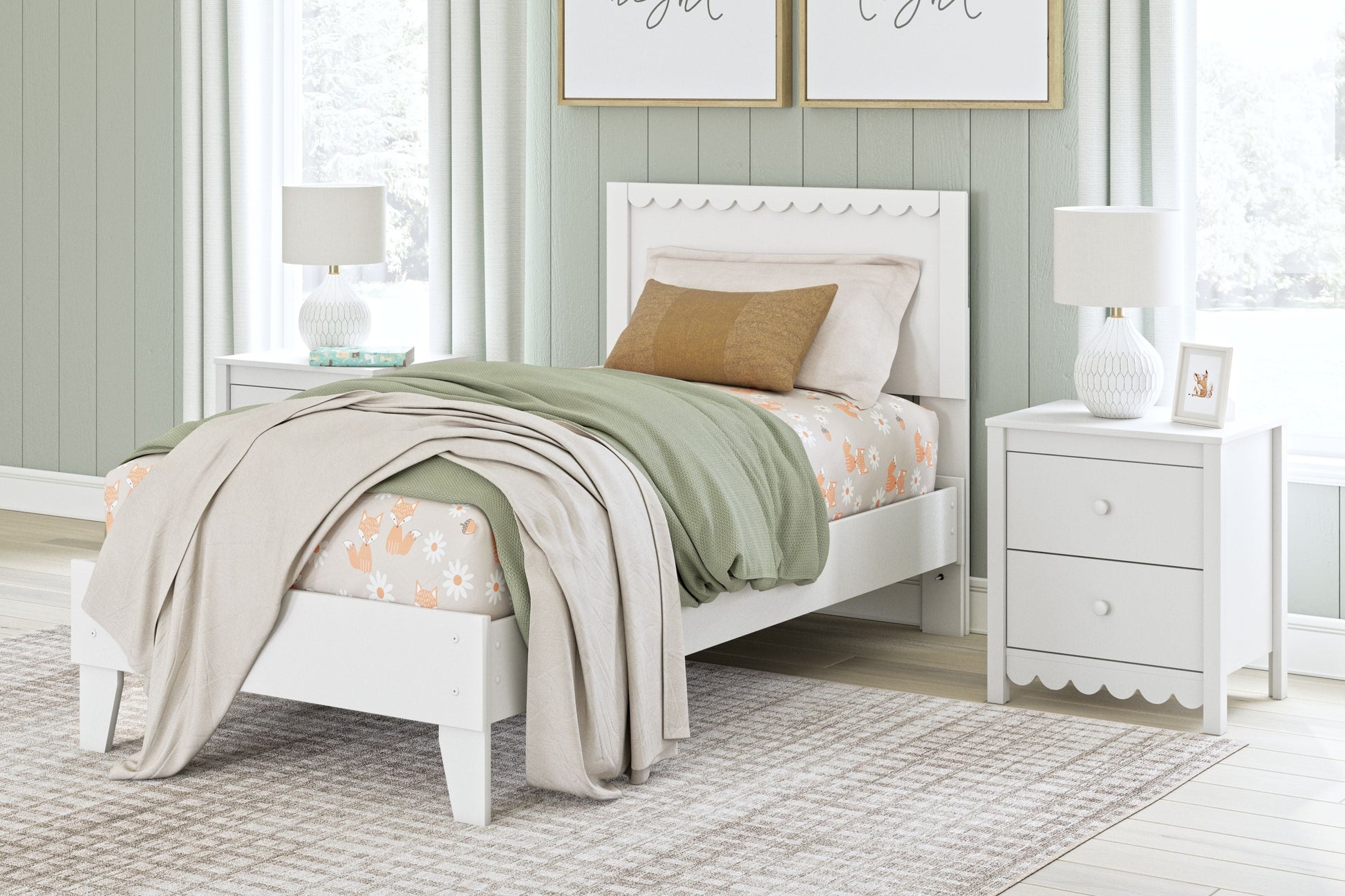 Signature Design by Ashley® Hallityn - Panel Platform Bed | Meri Furniture