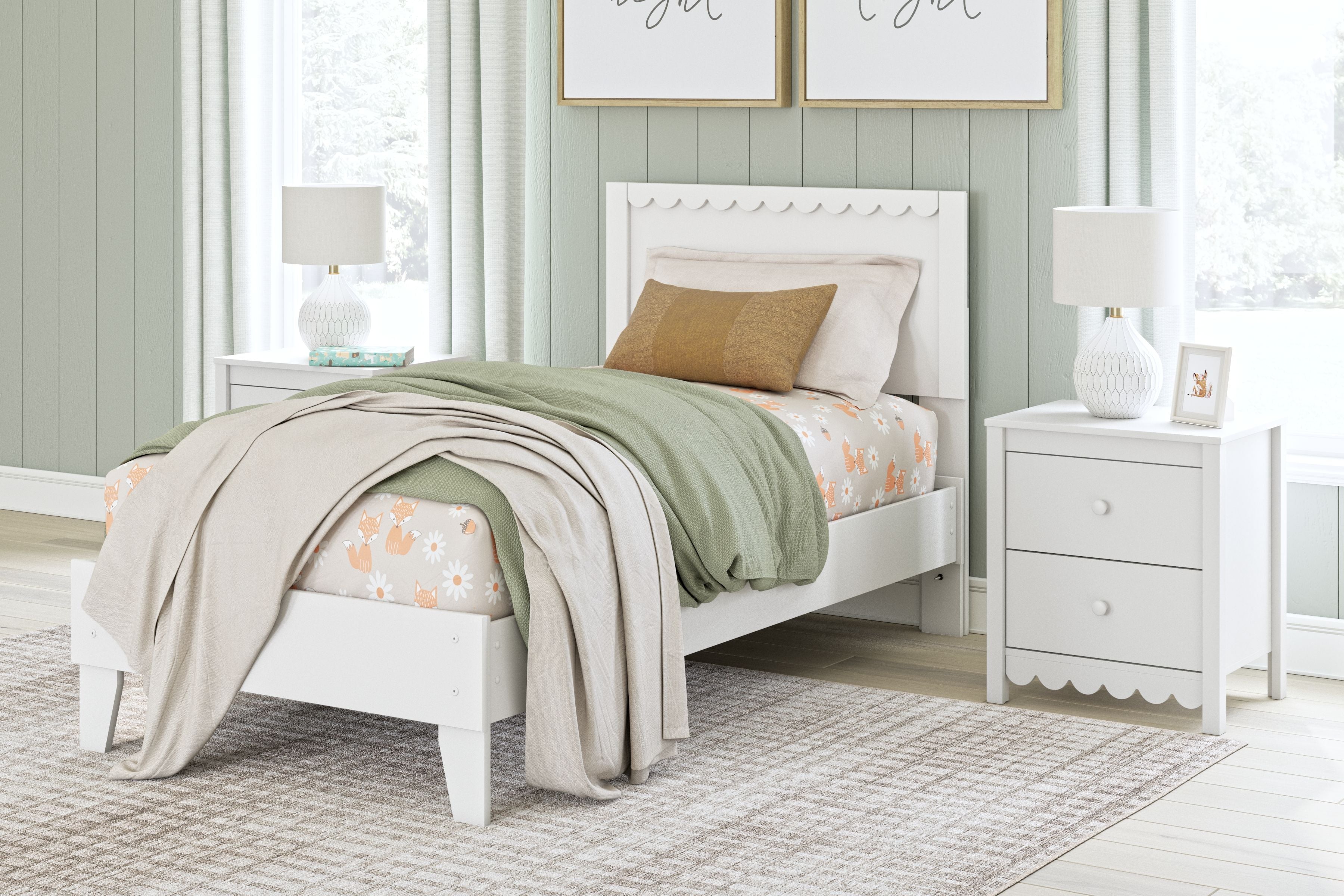 Signature Design by Ashley® Hallityn - Panel Platform Bed | Meri Furniture