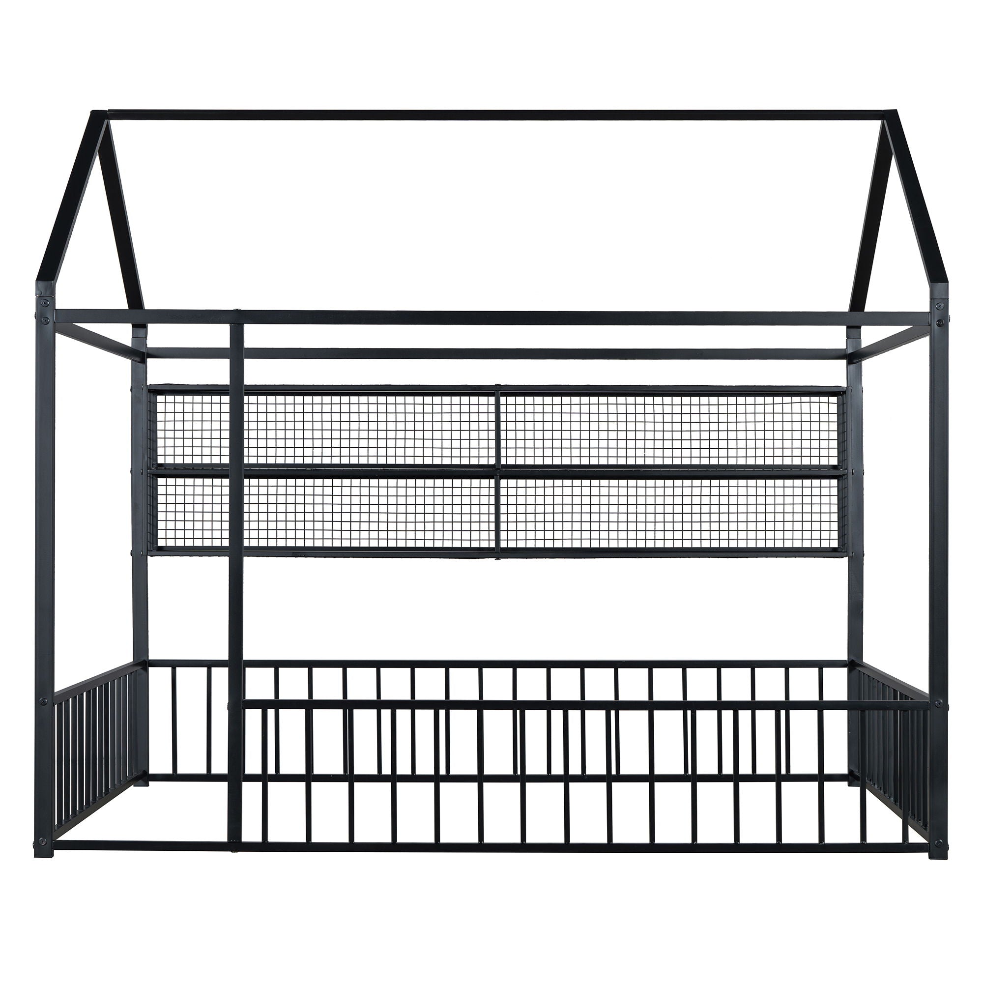 House Frame With Fence And Shelves