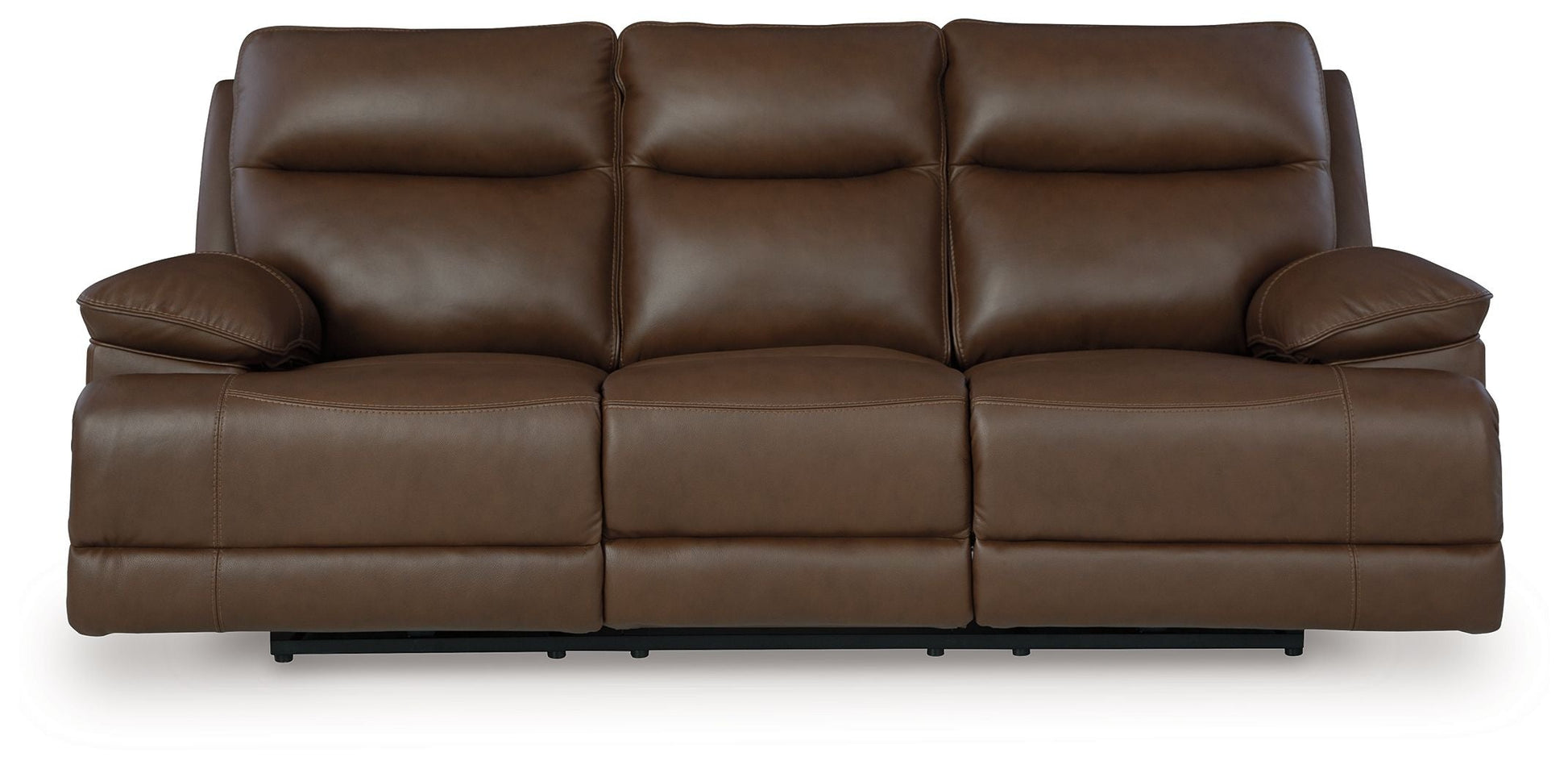 Signature Design by Ashley® Vonryan - Tobacco - Power Reclining Sofa With Adj Headrest | Meri Furniture