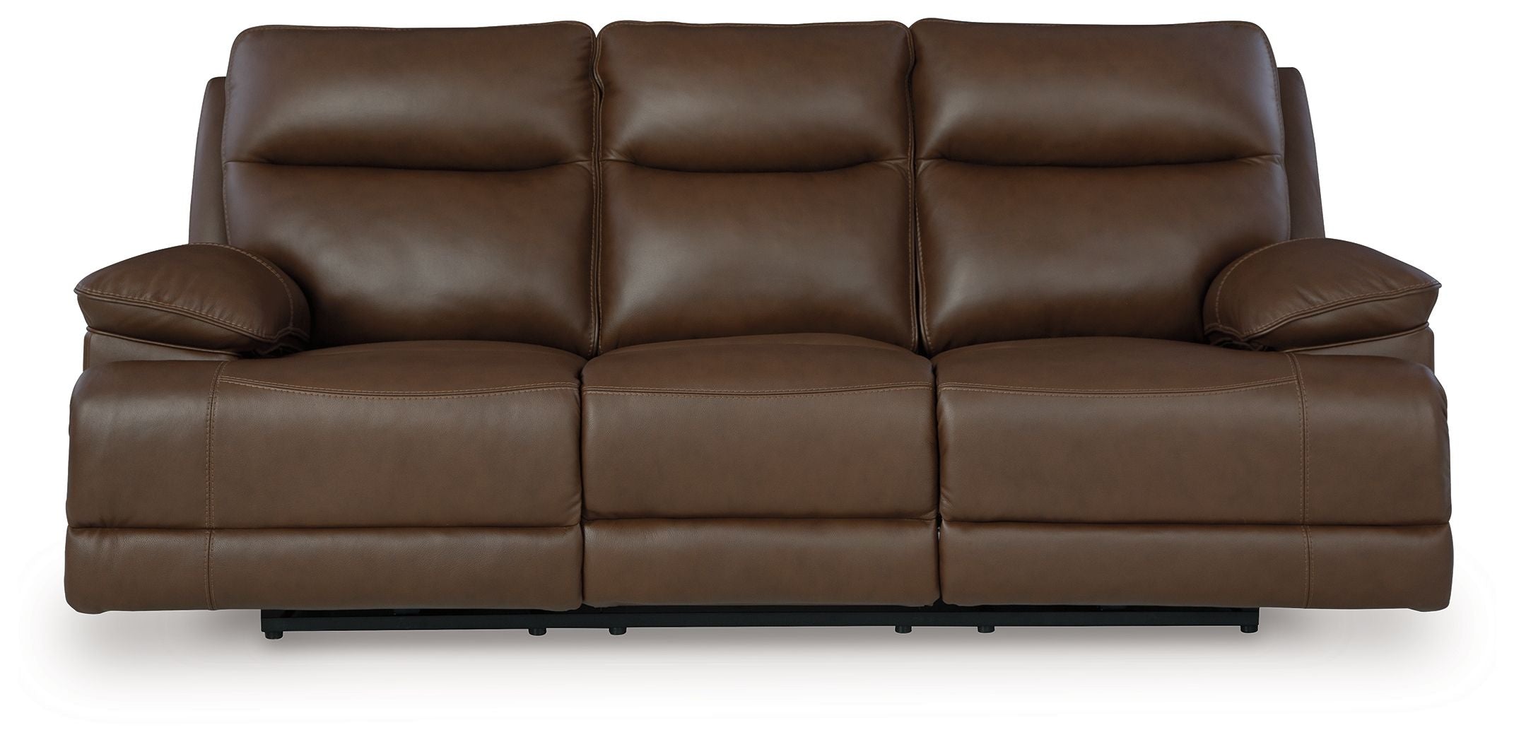 Signature Design by Ashley® Vonryan - Tobacco - Power Reclining Sofa With Adj Headrest | Meri Furniture