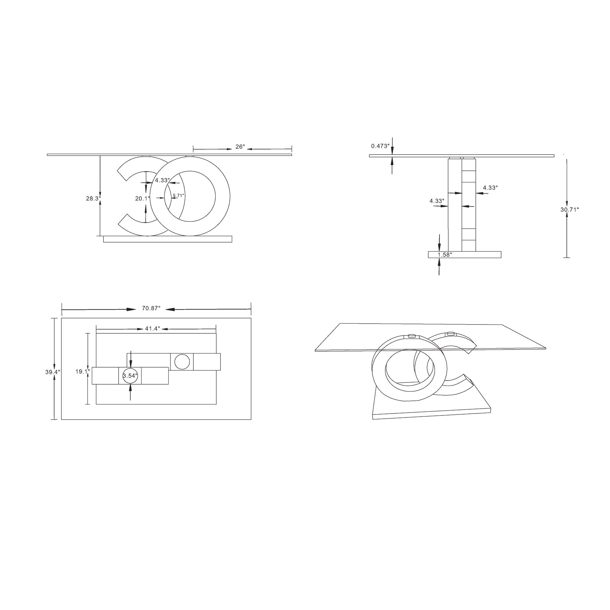 Aston - Dining Table - Black