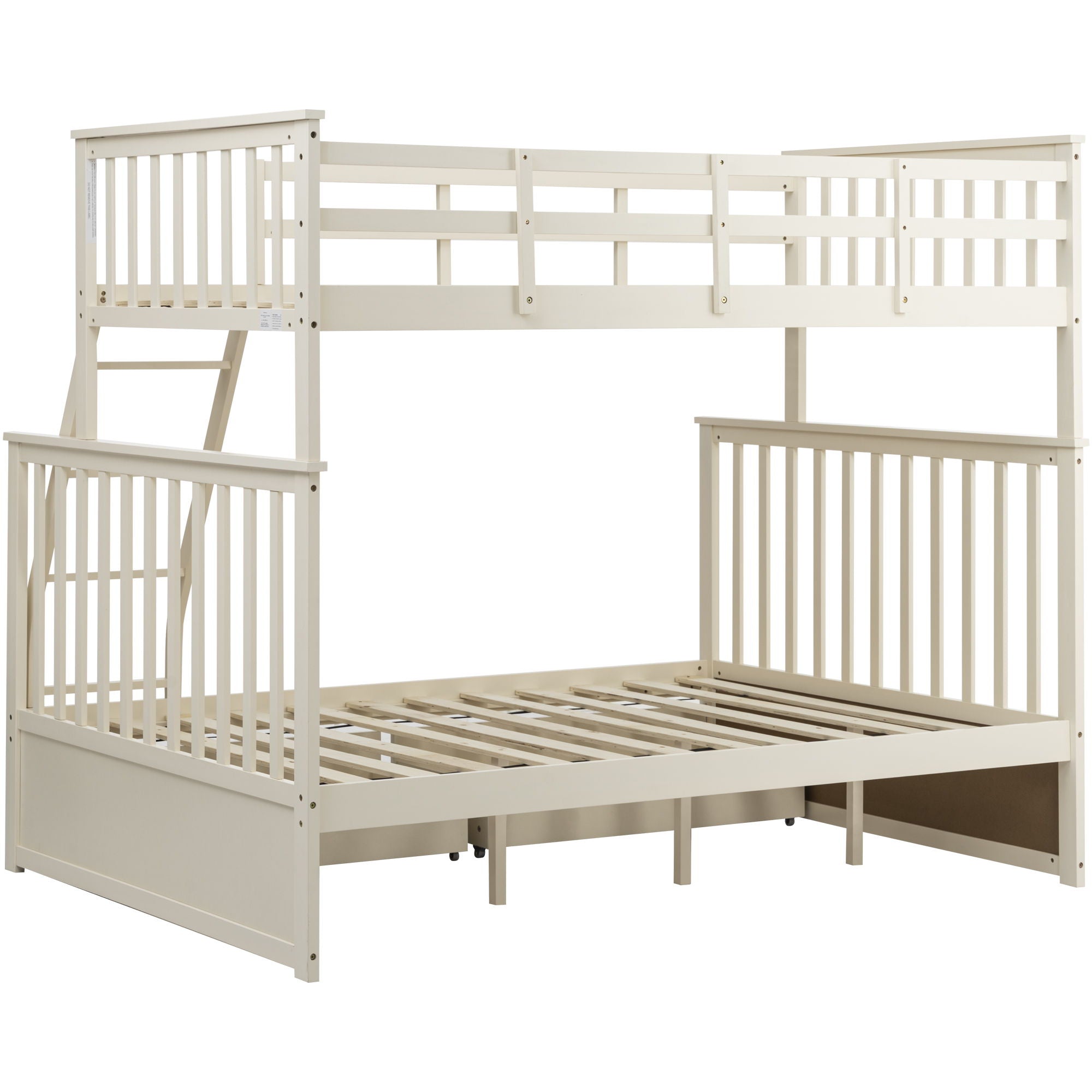 Bunk Bed With Ladder, And Safety Guard Rails