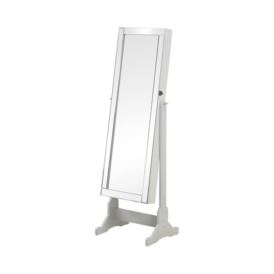 Coaster Fine Furniture Yvonne - Cheval Mirror With Jewelry Storage - Dove Gray | Meri Furniture