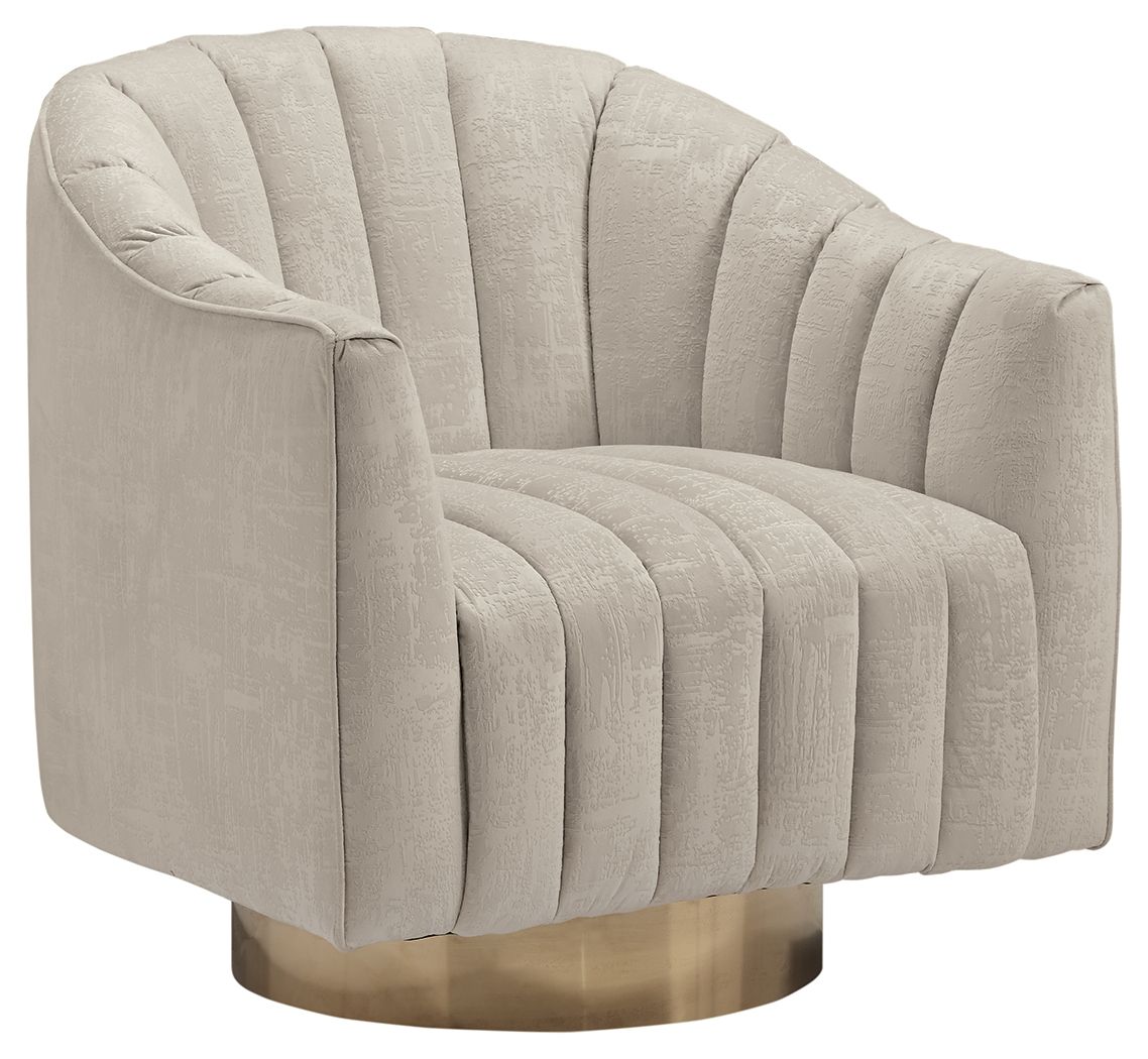 Ashley Furniture Penzlin - Pearl - Swivel Accent Chair | Meri Furniture