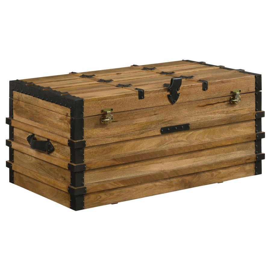 Coaster Fine Furniture Simmons - Wood Storage Trunk - Natural And Black | Meri Furniture