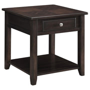 Coaster Fine Furniture Bradford - 1-Drawer Square Wood End Table - Walnut | Meri Furniture