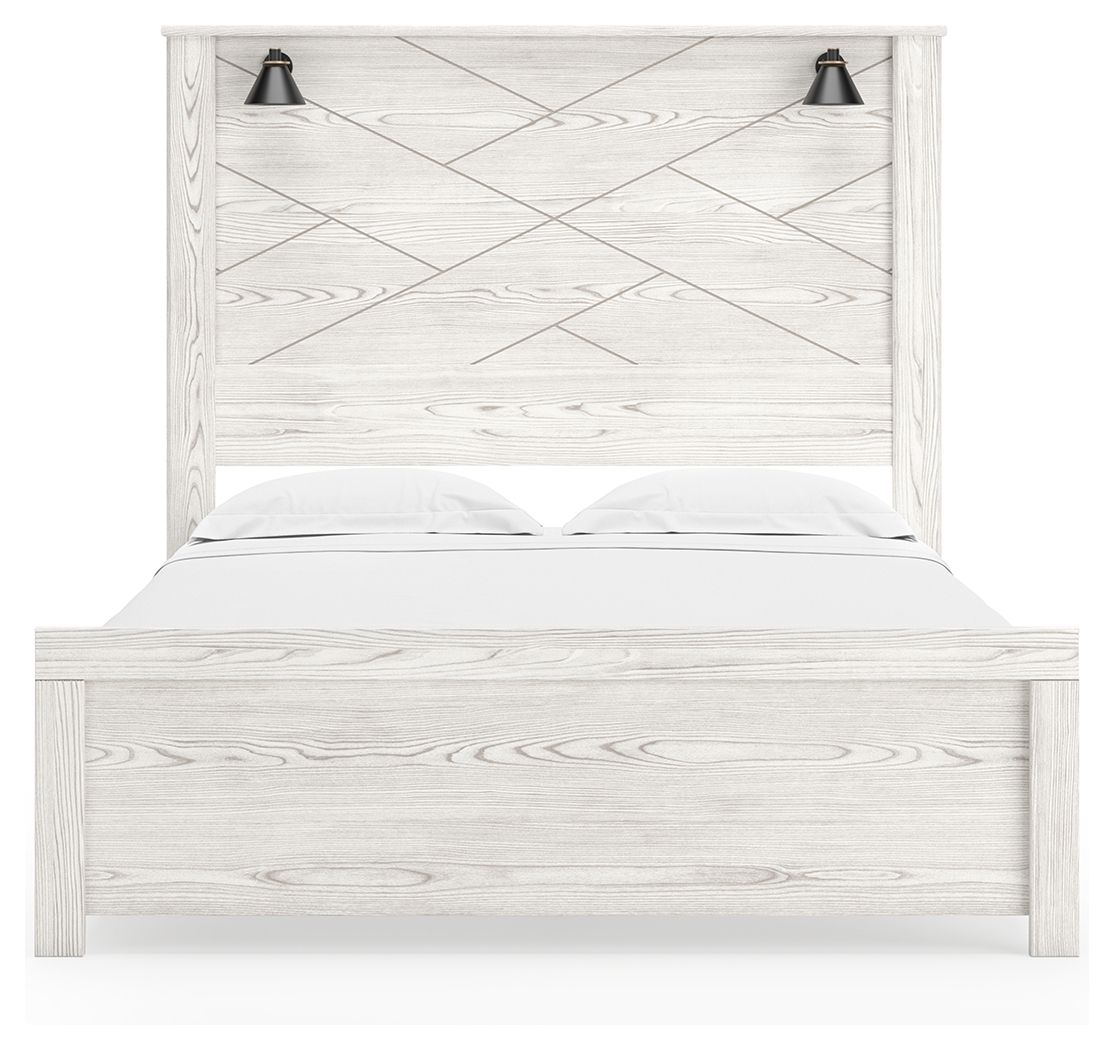 Signature Design by Ashley® Gerridan - Panel Bed With Sconces | Meri Furniture