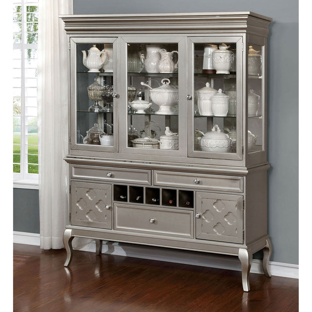 Furniture of America Amina - Hutch & Buffet - Champagne | Meri Furniture