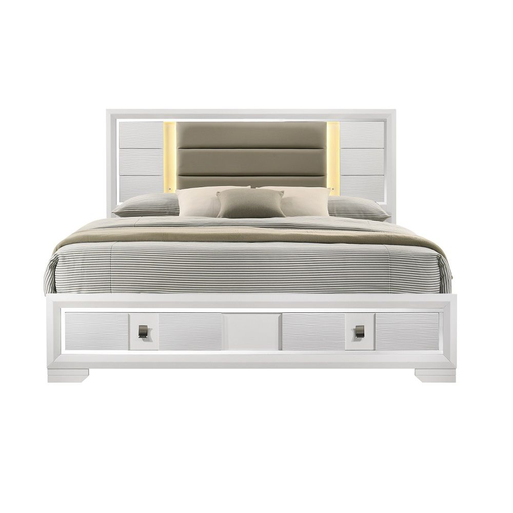 ACME Elain - Bed With Led & Storage | Meri Furniture