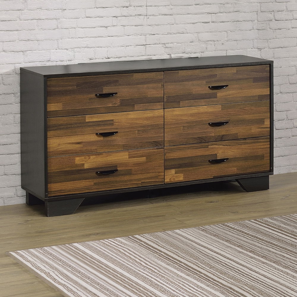 Eos - Dresser - Walnut & Black
