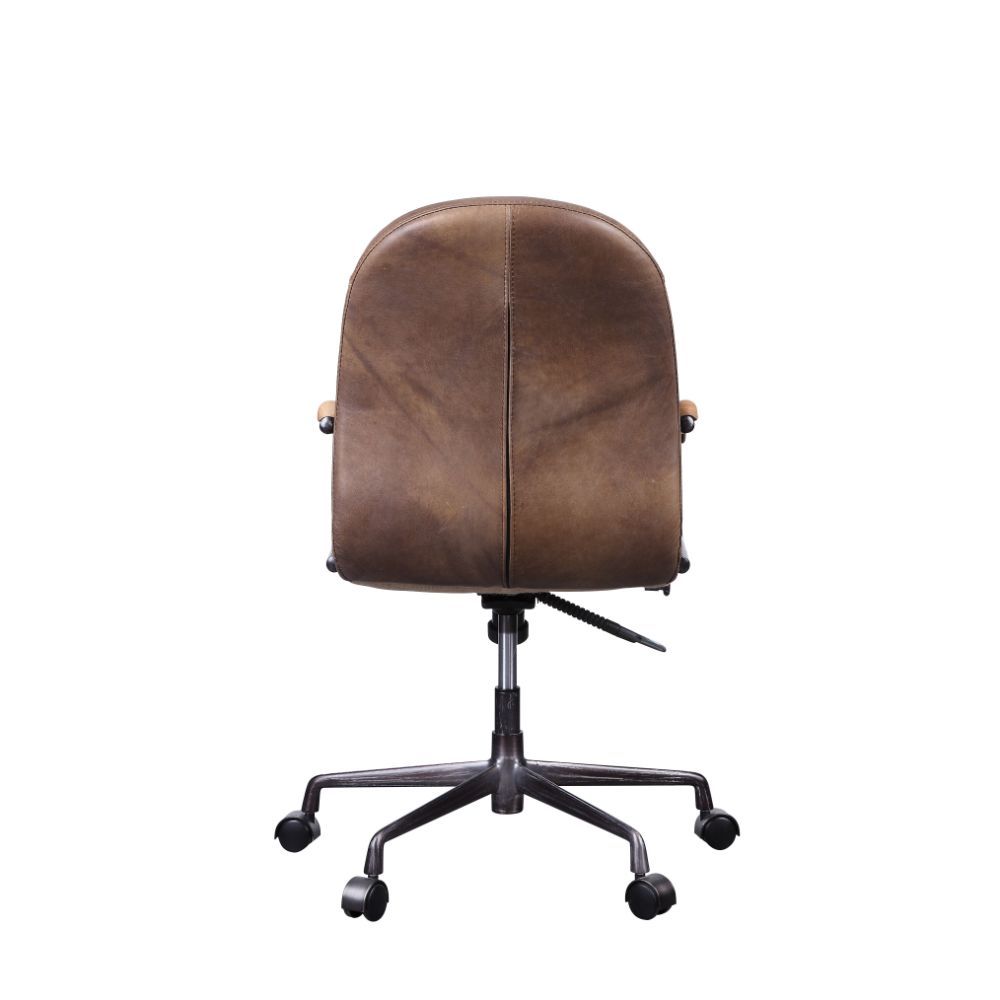 ACME Acis - Executive Office Chair - Vintage Chocolate Top Grain Leather | Meri Furniture