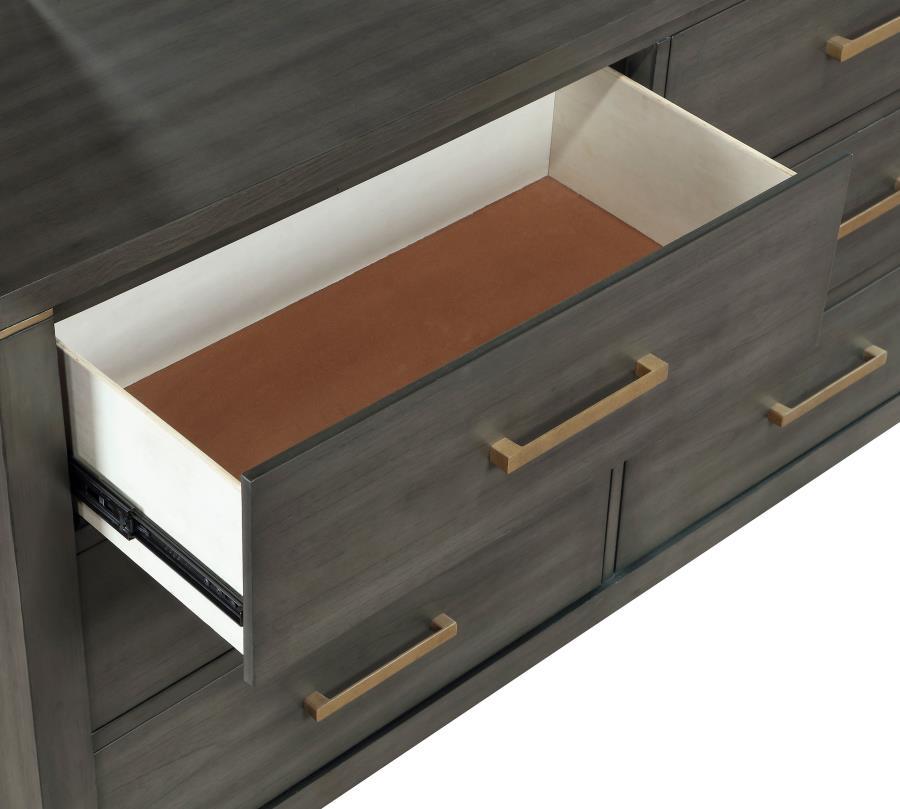 Coaster Fine Furniture Kieran - 6-Drawer Dresser - Gray | Meri Furniture