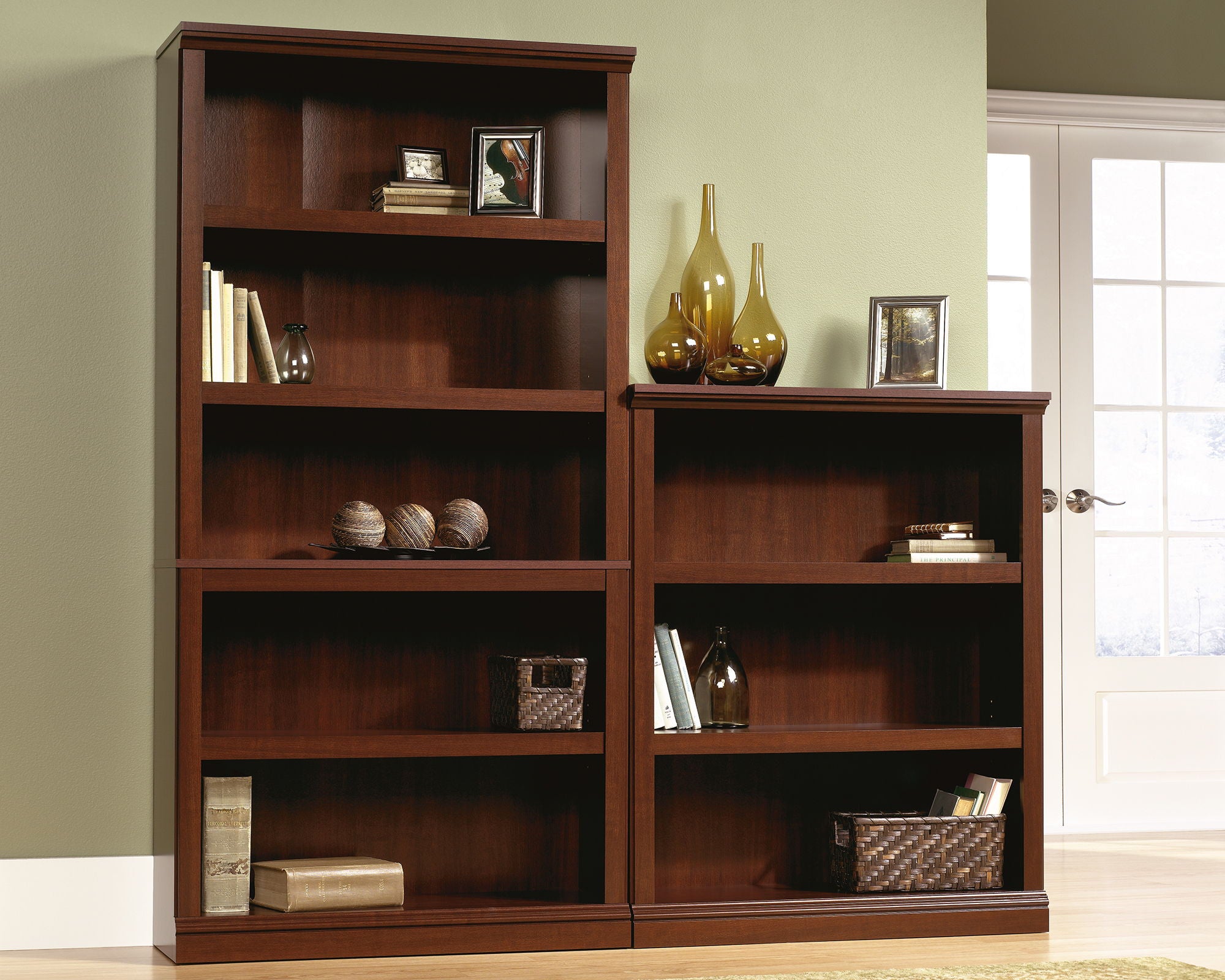 Adjustable 3-Shelf Bookcase in Select Cherry
