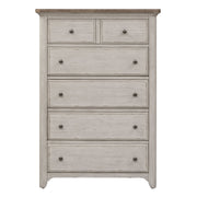 Liberty Furniture Farmhouse Reimagined - 5 Drawer Chest - White | Meri Furniture
