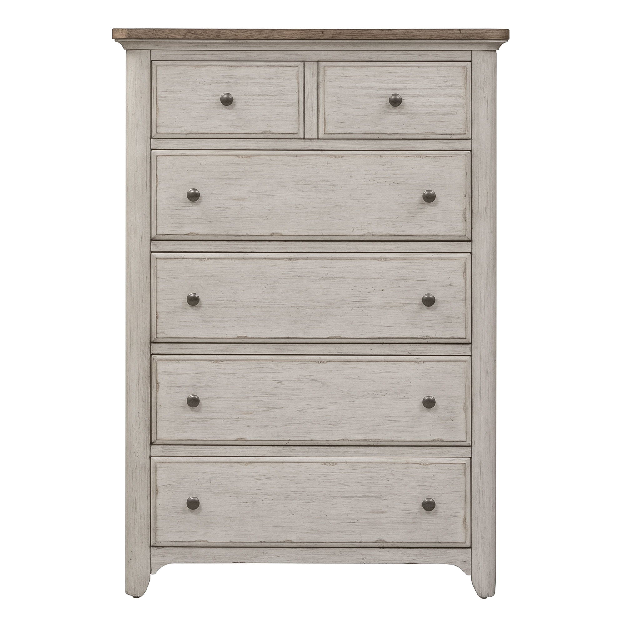 Liberty Furniture Farmhouse Reimagined - 5 Drawer Chest - White | Meri Furniture