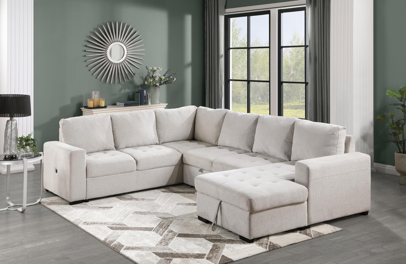 U278 - 3 Piece Sectional - Linen