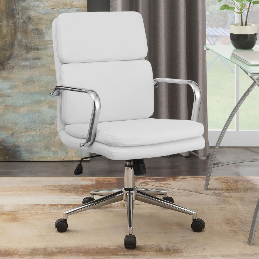 Coaster Fine Furniture Ximena - Upholstered Adjustable Mid Back Office Chair | Meri Furniture