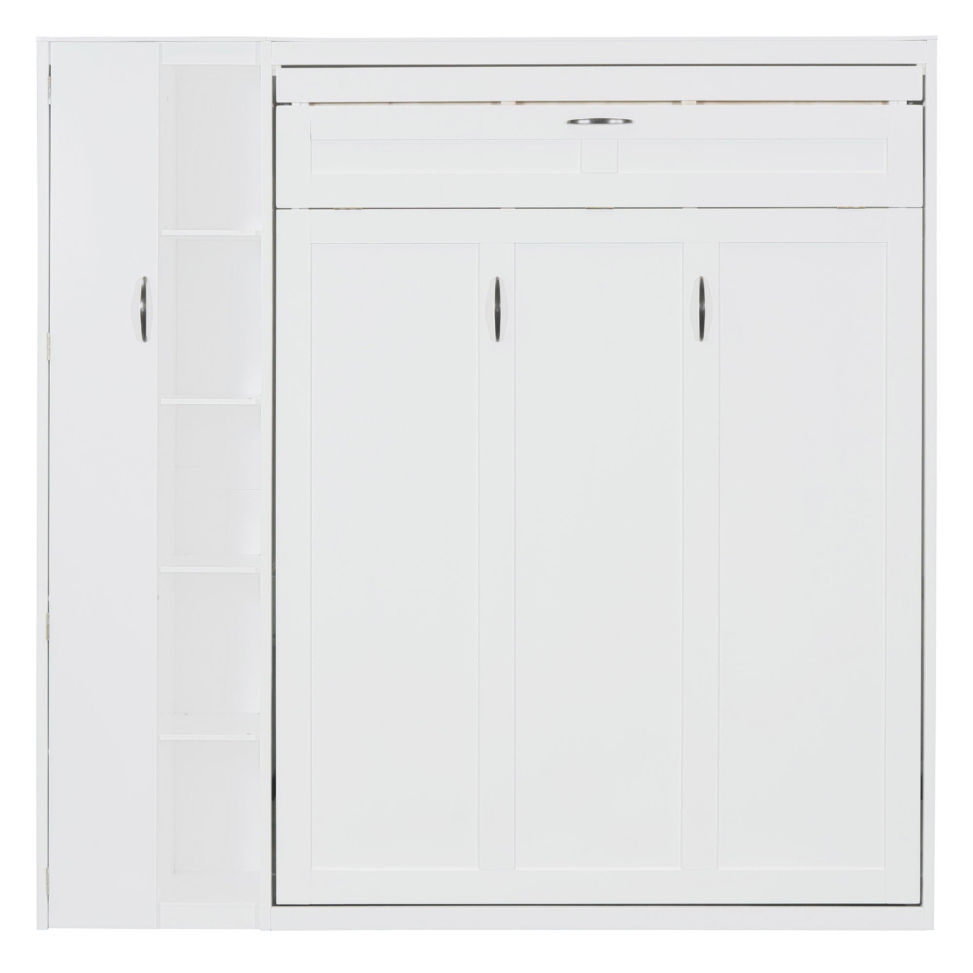 Murphy Wall Bed With Shelves, Wardrobe And LED Lights