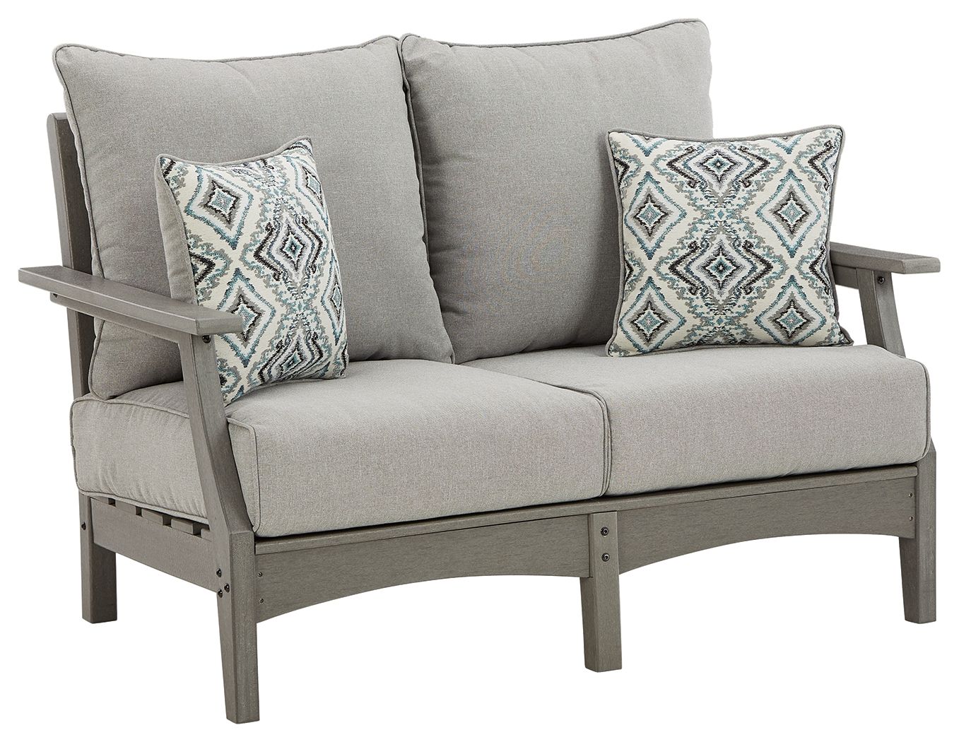 Signature Design by Ashley® Visola - Gray - Loveseat W/Cushion | Meri Furniture