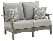 Signature Design by Ashley® Visola - Gray - Loveseat W/Cushion | Meri Furniture