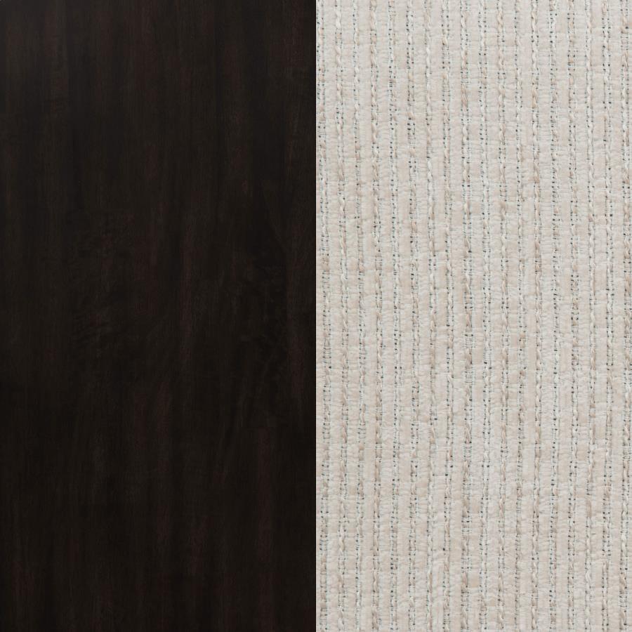 Catley - 5 Piece Round Drop Leaf Dining Table Set - Dark Coffee