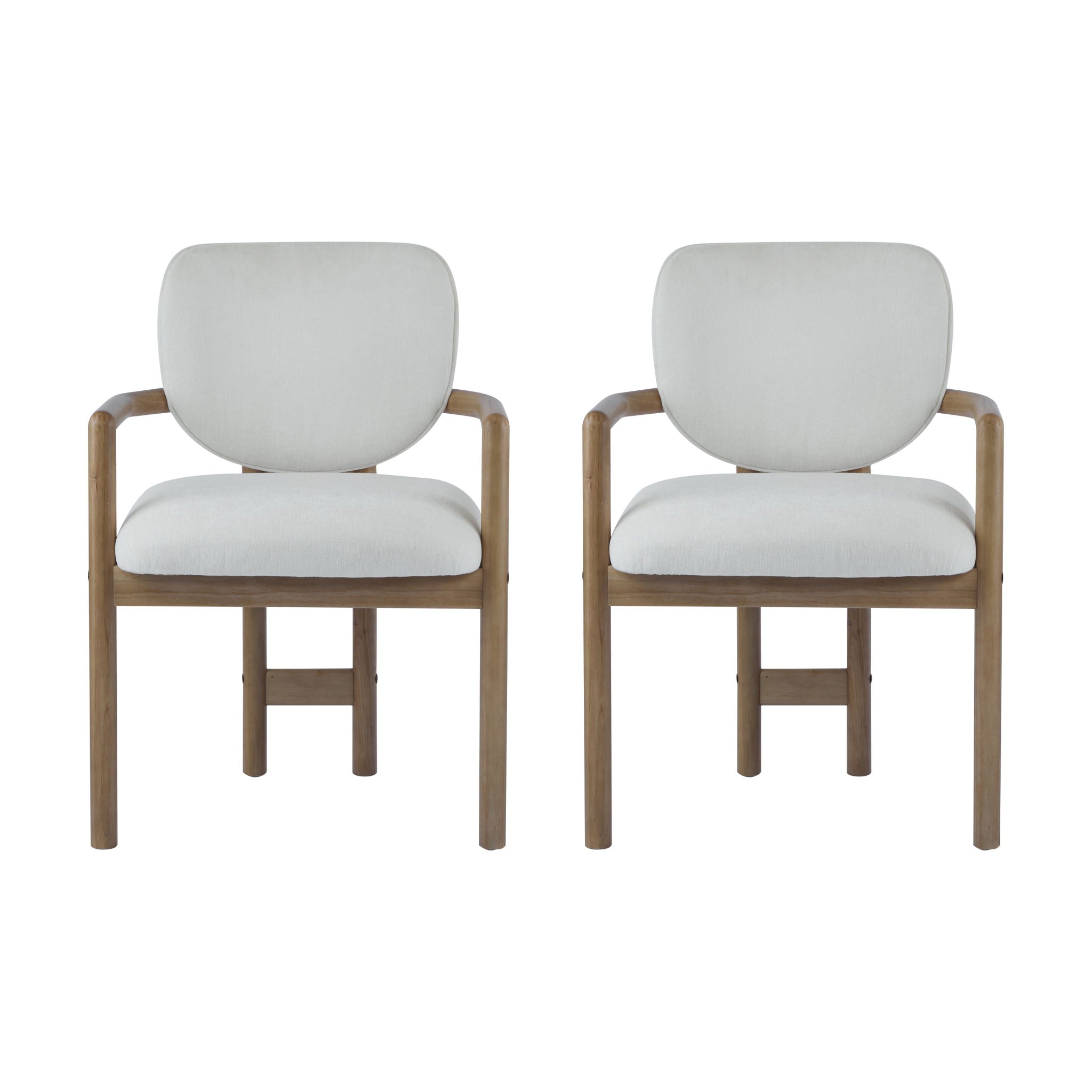 Upholstered Arm Dining Chairs (Set of 2)
