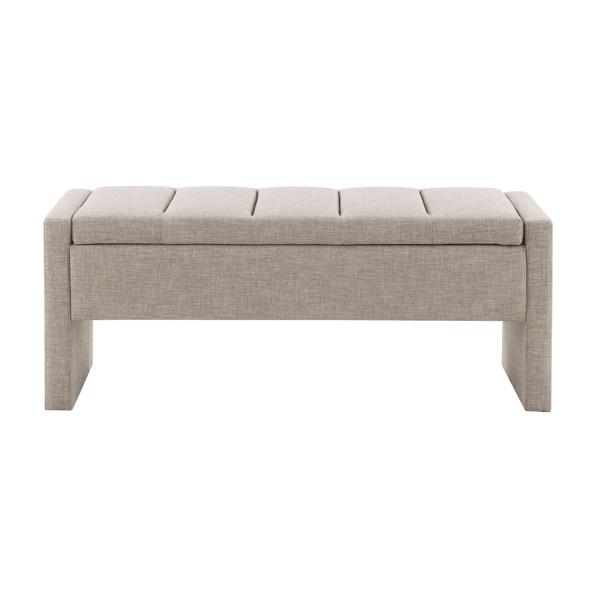 Modern Upholstered Large Bed End Bench With Storage