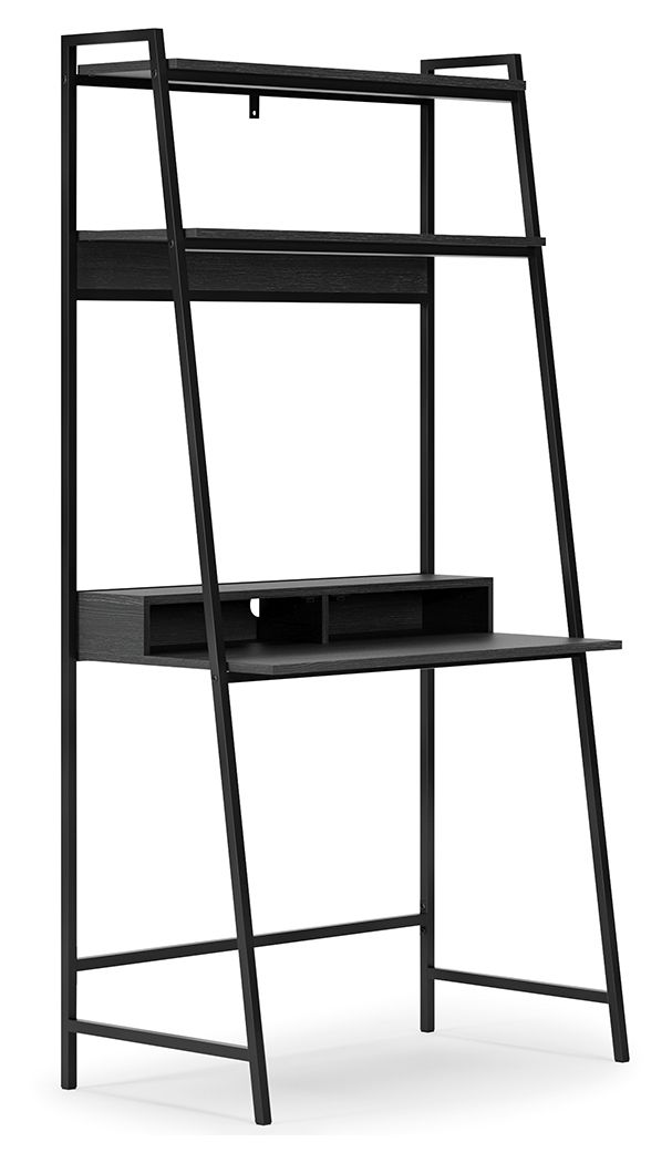 Signature Design by Ashley® Yarlow - Black - Home Office Desk And Shelf | Meri Furniture