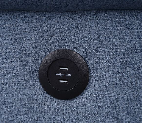 ACME Nichelle - Futon - Blue Fabric | Meri Furniture